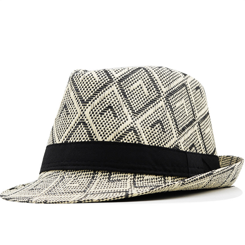 Britisk Short Brim Checker Trilby Sun Hat