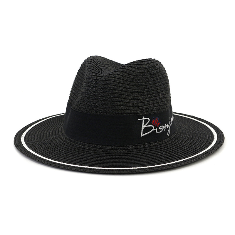 Egendefinert logo for damer halm Fedora hatt