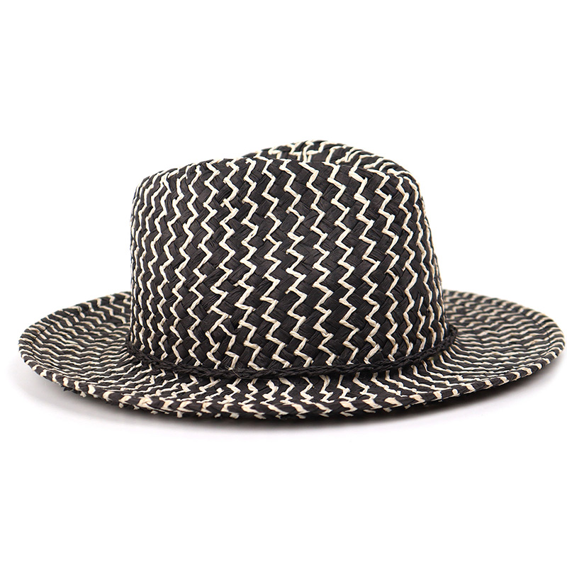 Håndvevd papirhalm Fedora solhatt