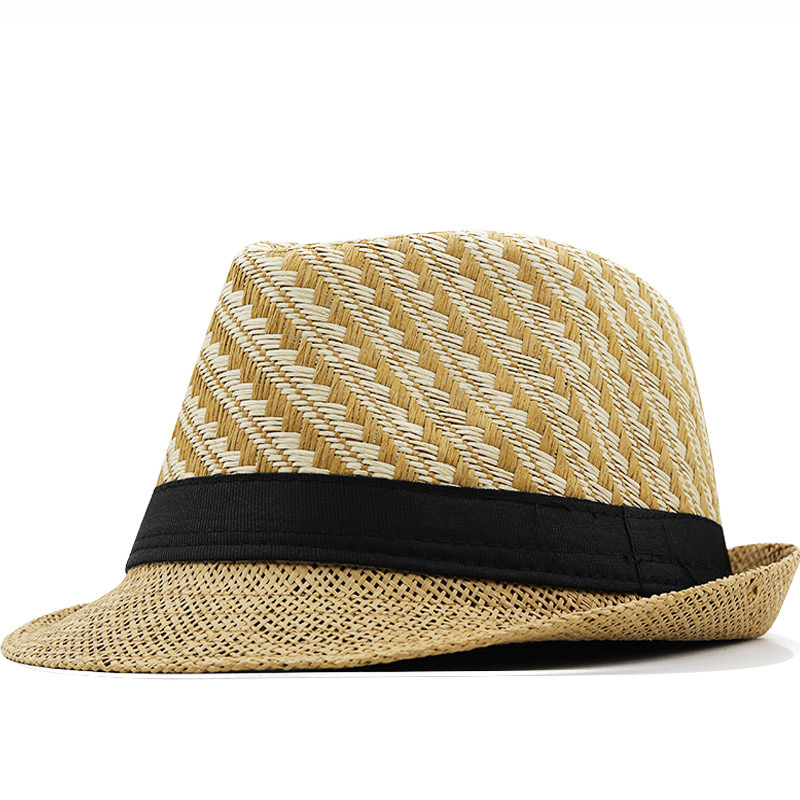 Hot Sale Sjekk halm cubanske Fedora solhatt