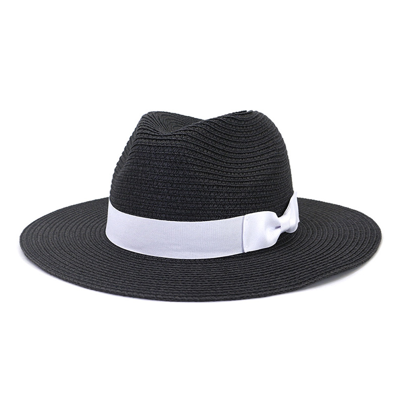 Bowknot Fedora stråhatt for menn