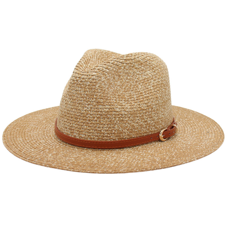 Mix Color Straw Woven Fedora Beach Hat for menn