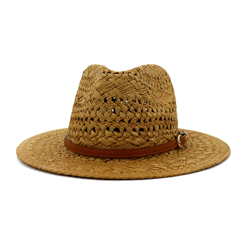 Hvit Dame halm Fedora Hat